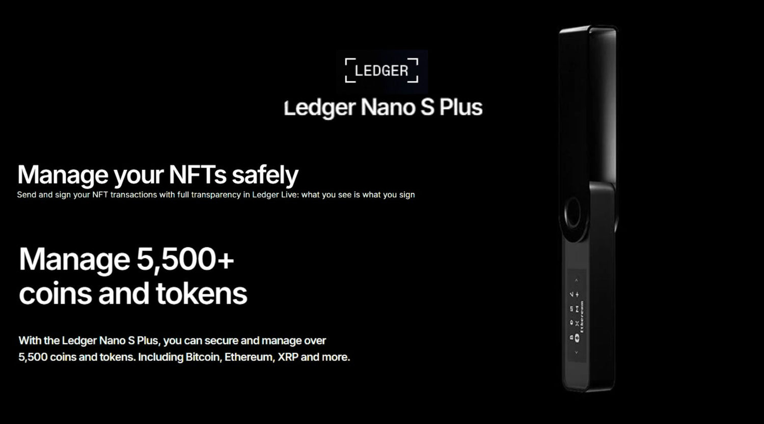 Ledger Nano S Plus crypto hardware wallet