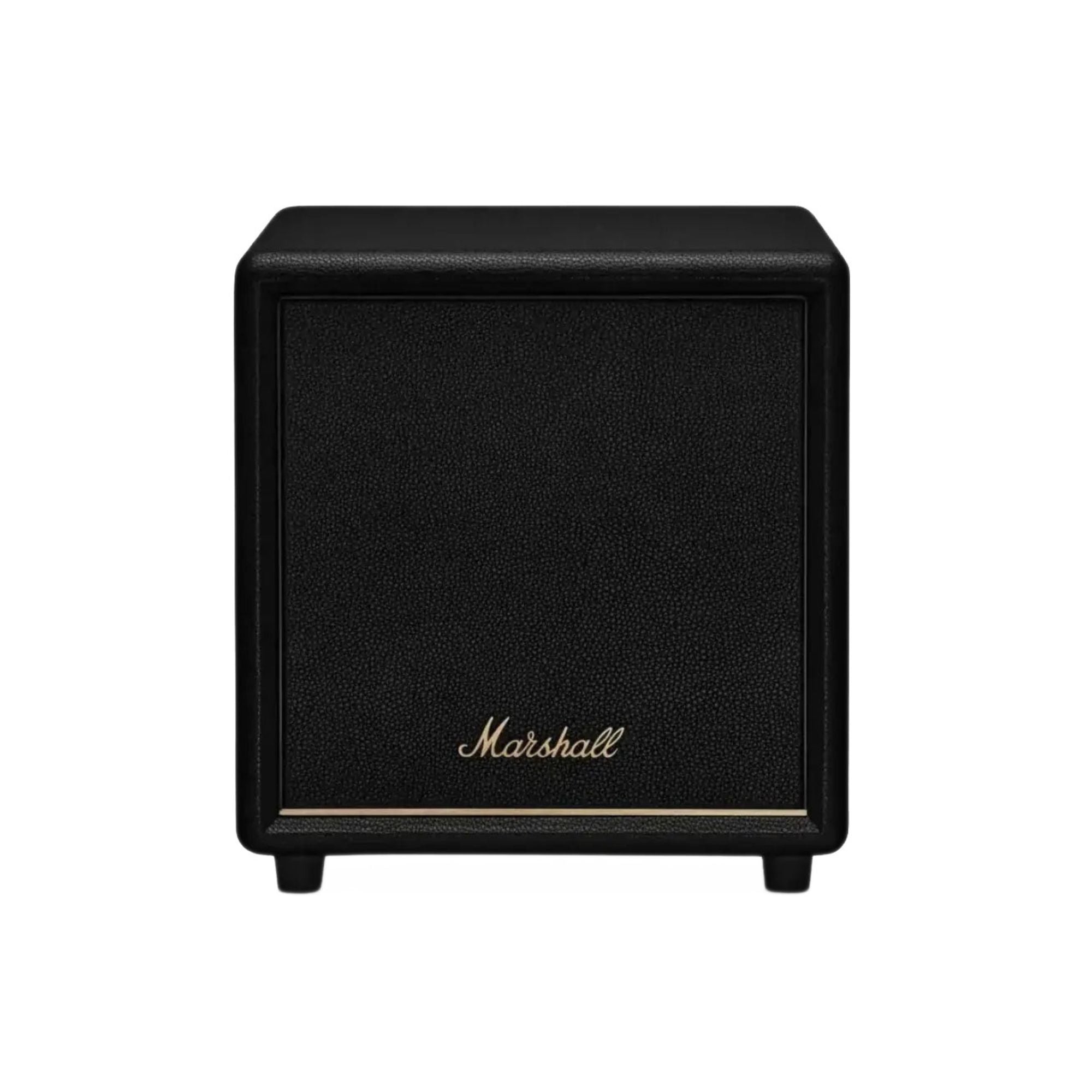 Marshall Heston Sub 200 wireless subwoofer in black, front view on white background