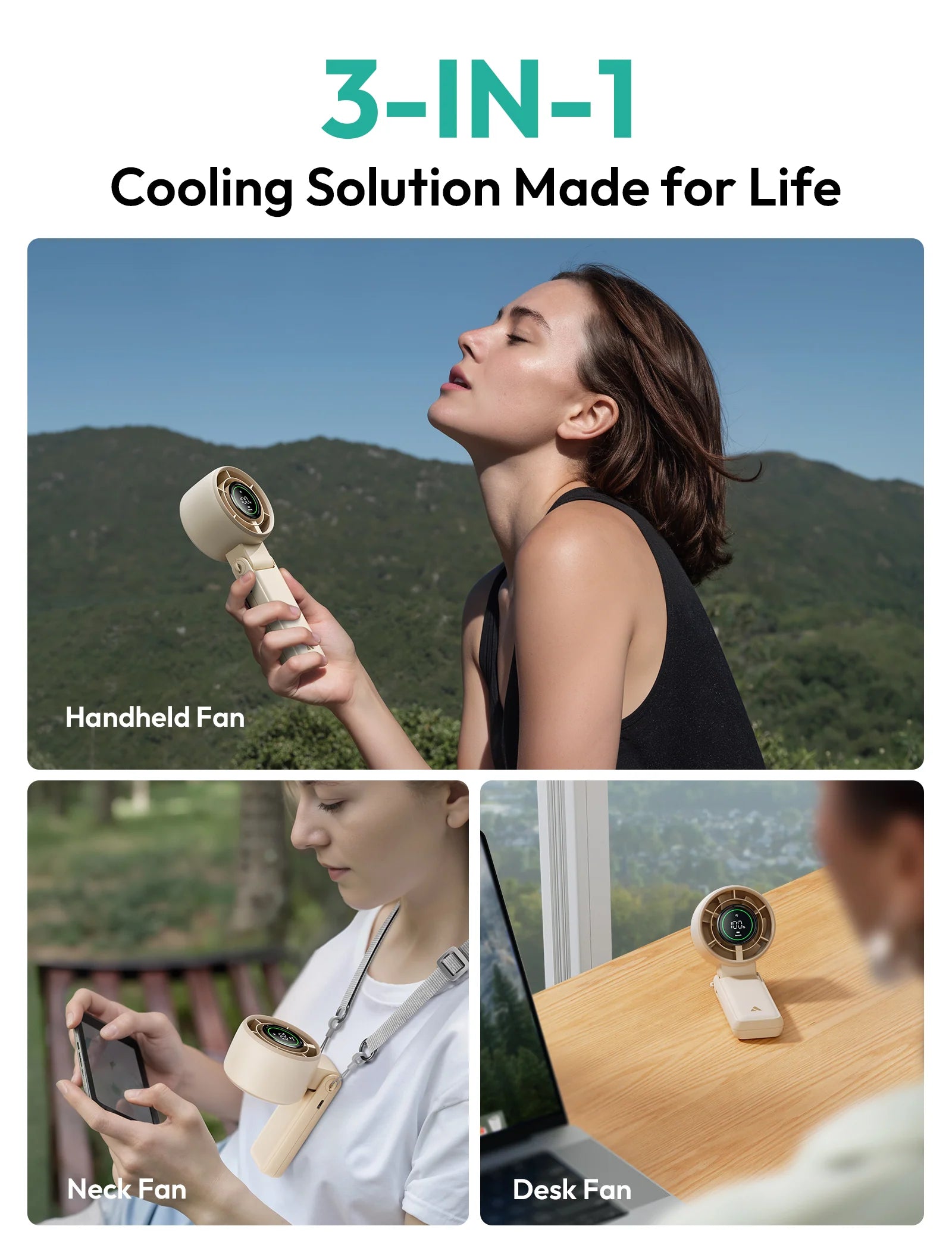 Aecooly Halo 02 3600mah Portable Handheld Fan