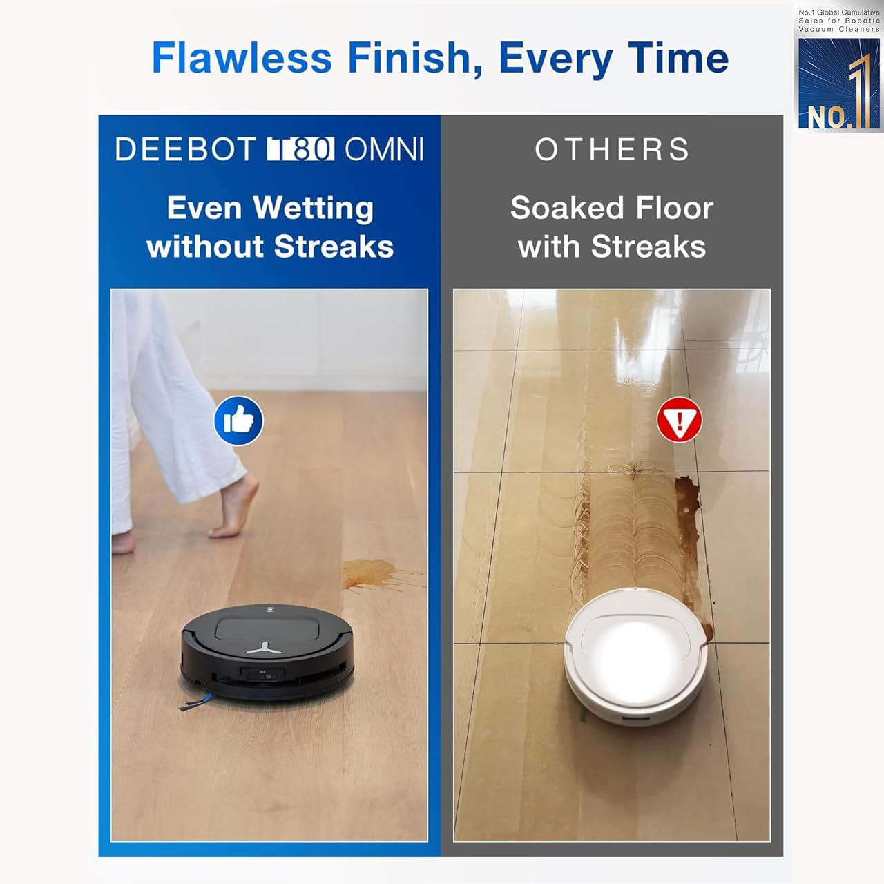 ECOVACS DEEBOT T80 Omni (2 in 1 Robot Vacuum Cleaner & Mop)