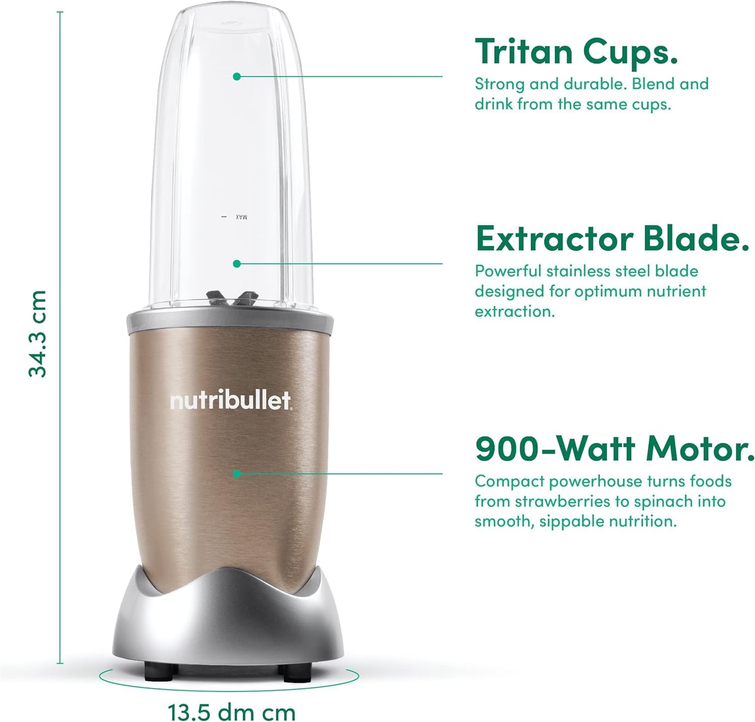 Nutribullet PRO 900W, 12 Pcs Set
