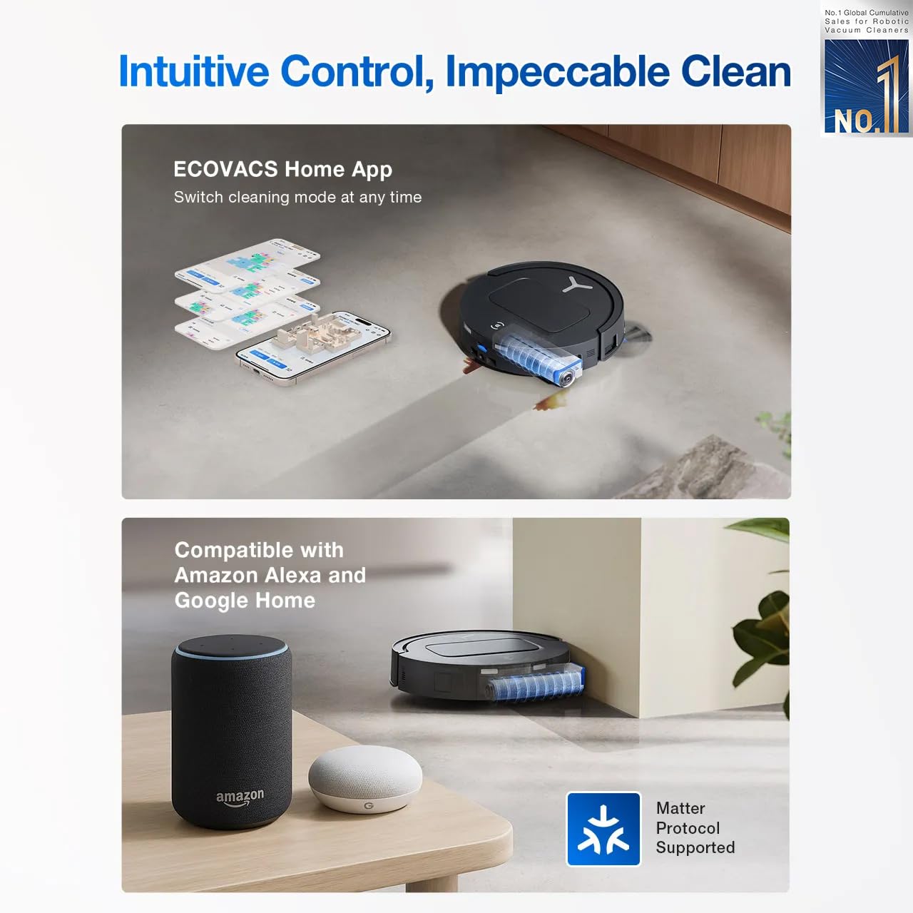 ECOVACS DEEBOT T80 Omni (2 in 1 Robot Vacuum Cleaner & Mop)