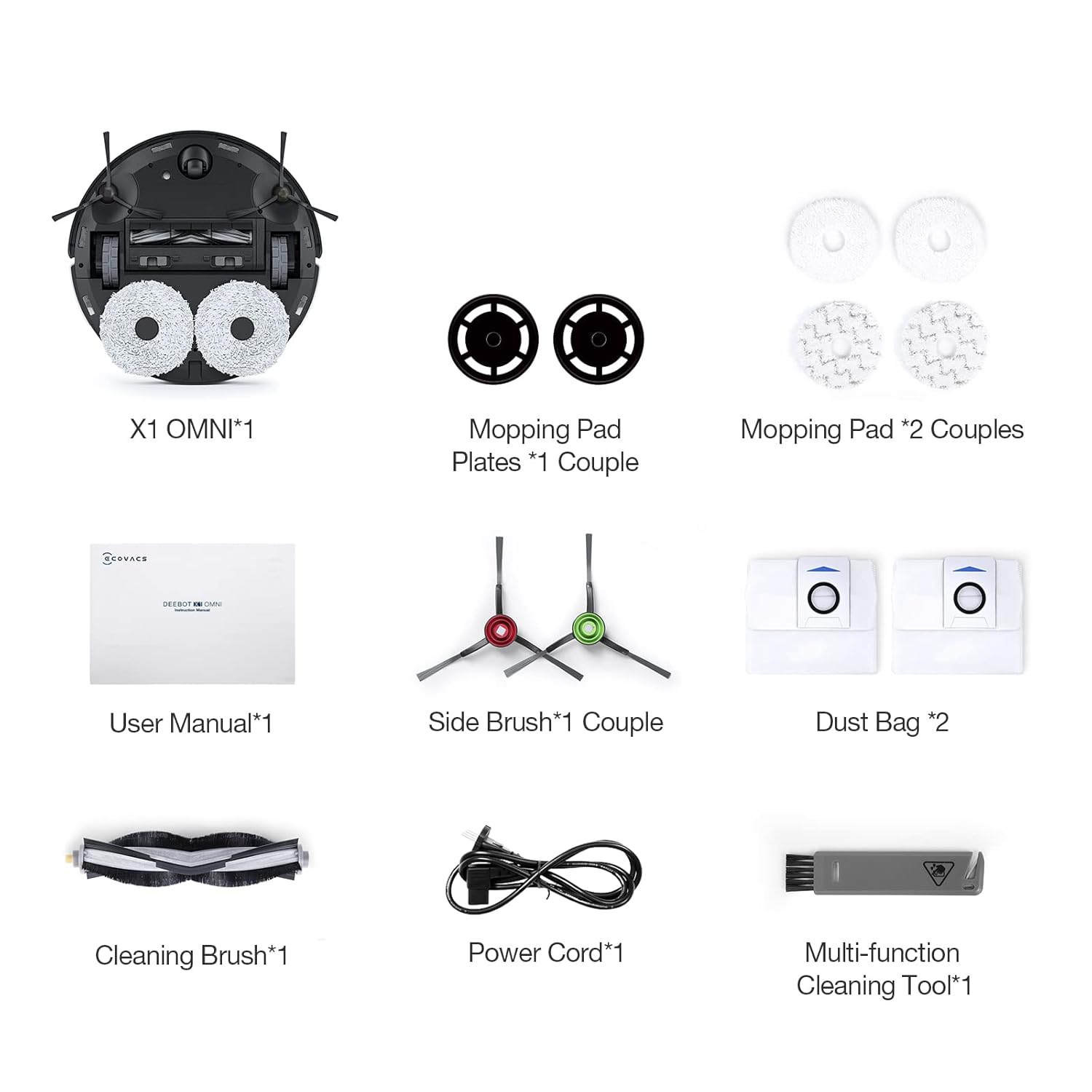 ECOVACS DEEBOT X1 Omni Robot Vacuum and Mop