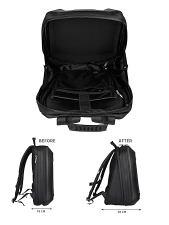 Hookaba Bat Grit LED Backpack – 27 L Smart Backpack with 64×64 Pixel Removable LED Screen