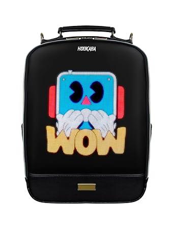Hookaba Bold Elite LED Backpack – 21L Smart Backpack with 64×64 Pixel Removable LED Screen