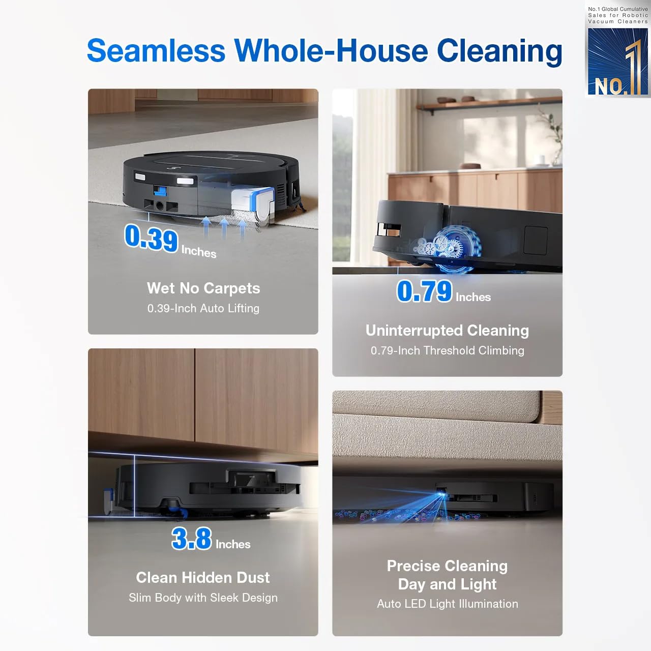 ECOVACS DEEBOT T80 Omni (2 in 1 Robot Vacuum Cleaner & Mop)