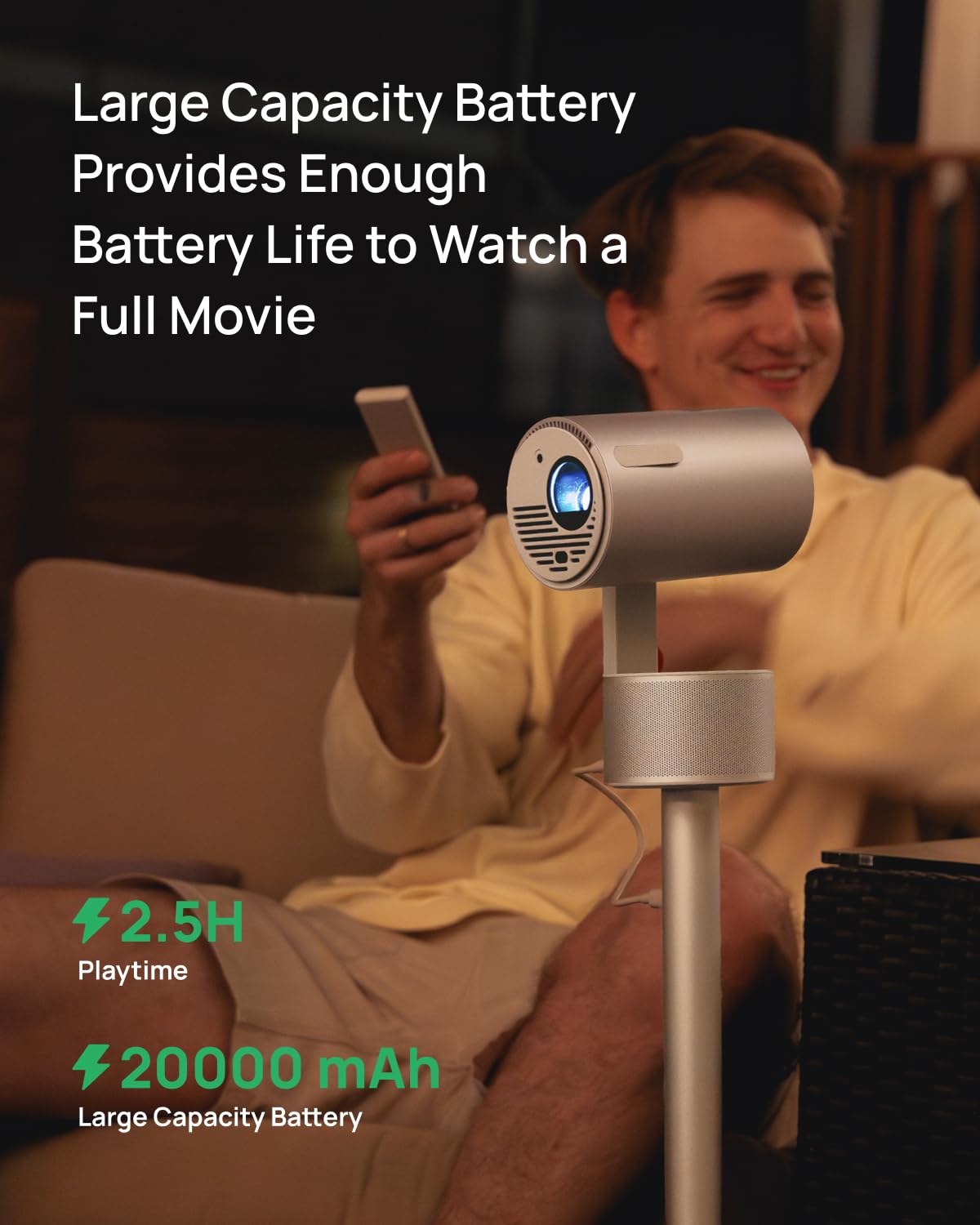 XGIMI MoGo 3 Pro Portable Projector with PowerBase Stand (Bundle)