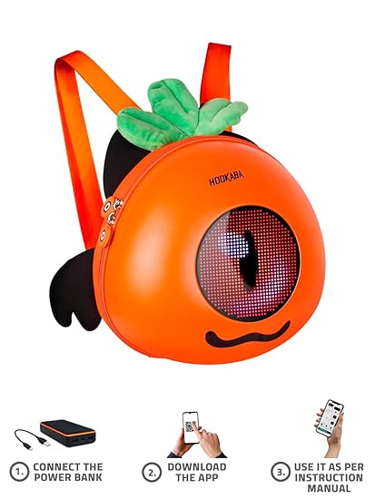 Hookaba GlowBuddy LED Eyes Backpack | Kids Smart Bag With App Control