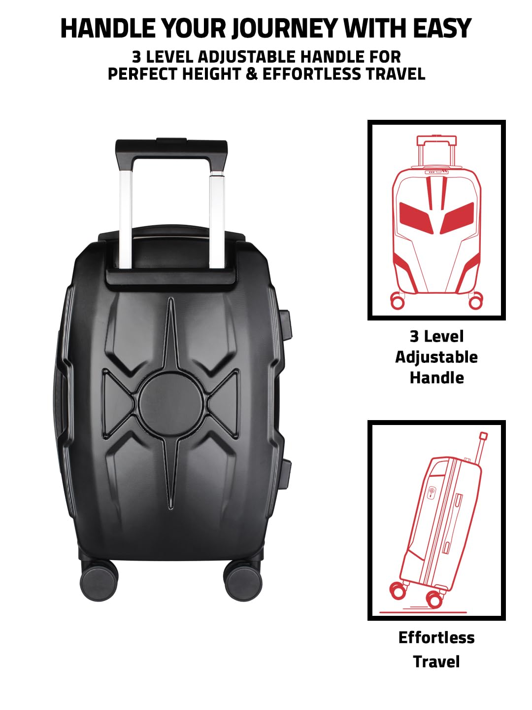 Hookaba Eye Rover LED Trolley – 44 L Cabin-Size Smart Luggage with 48×48 Pixel Removable LED Display