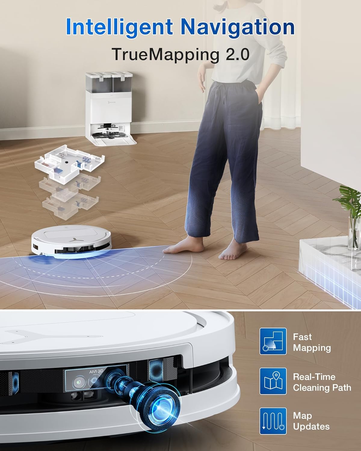ECOVACS DEEBOT T50 PRO Omni (2 in 1 Robot Vacuum Cleaner & Mop)