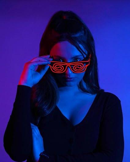 Hookaba LED Spin Shade Party Glasses
