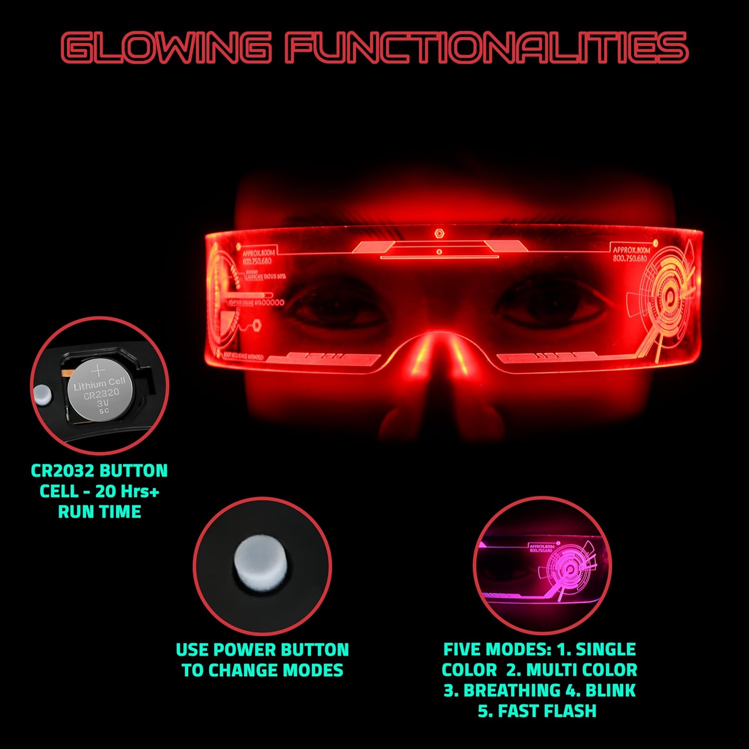 Hookaba:Unisex LED Trance Shade