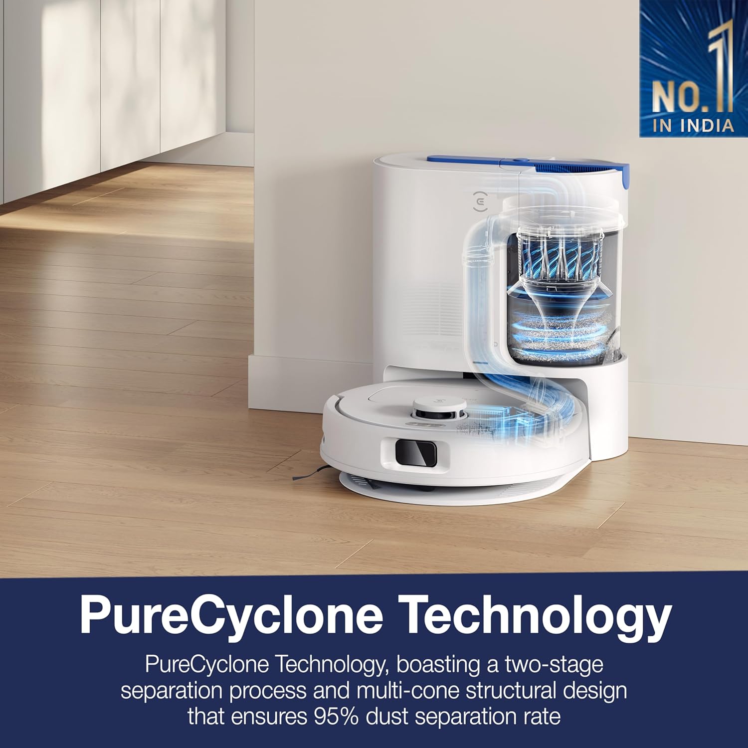 ECOVACS DEEBOT N30 Plus White 2 in 1 Robot Vacuum & Mop