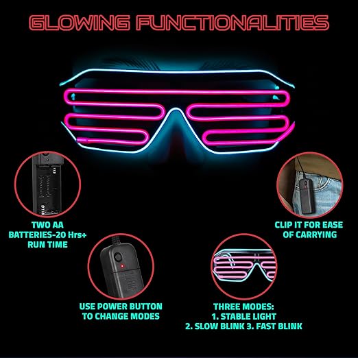 Hookaba LED Rave Shade Party Glasses