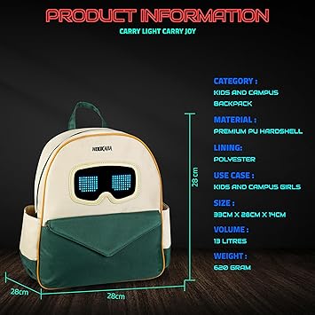 Hookaba:Expressa-Unisex LED Expandable Laptop Backpack-Premium ABS PC fabric-17.7" inch Laptop-20 Ltrs
