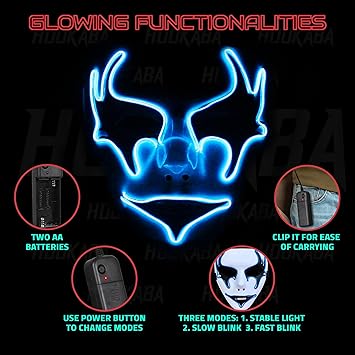 Hookaba Clown Craze Unisex LED Mask