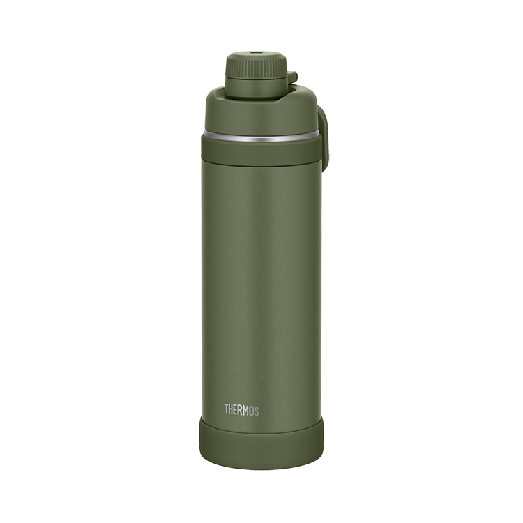 Thermos FJU-1000 1L sports bottle khaki front view