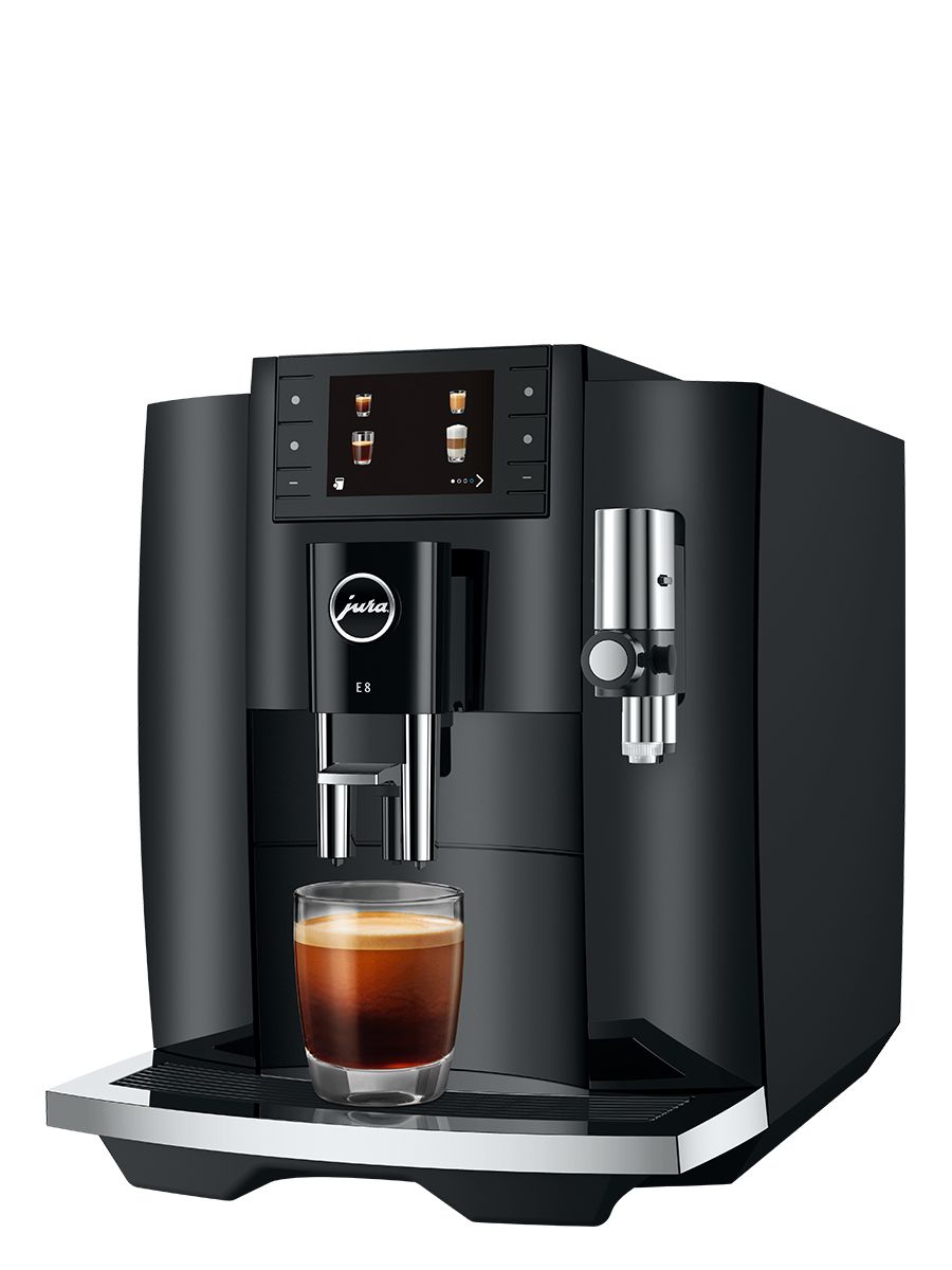 JURA E8 Piano Black Luxury Automatic Espresso Coffee Machine (INTC)