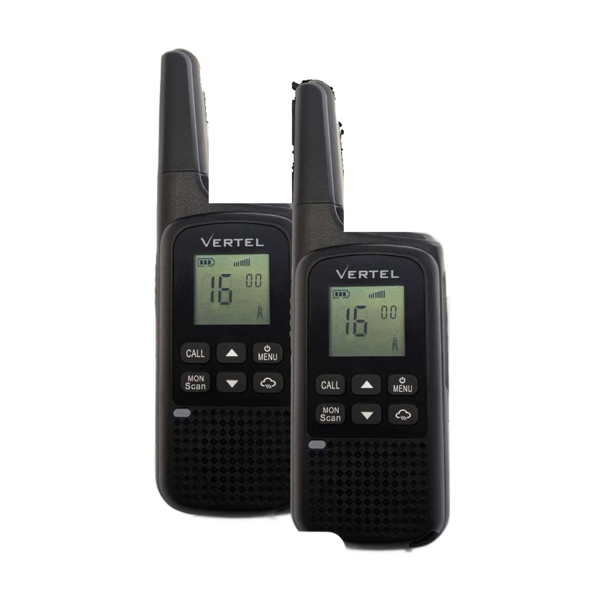 Vertel Ranger V2 walkie talkie pair with LCD display and USB-C charging