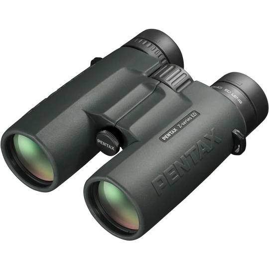 Pentax 10x43 Z-Series ZD ED binoculars featuring ED lenses and a rugged design ideal for birdwatching and outdoor adventures providing high-quality clear and bright viewing