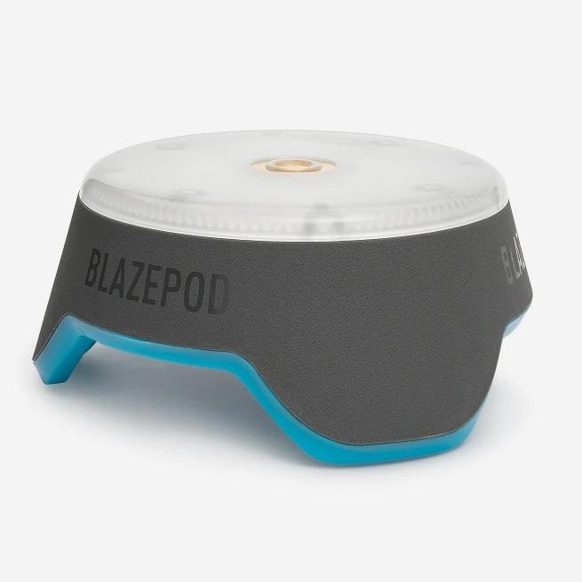 BlazePod training light with blue base and compact design for reaction training.