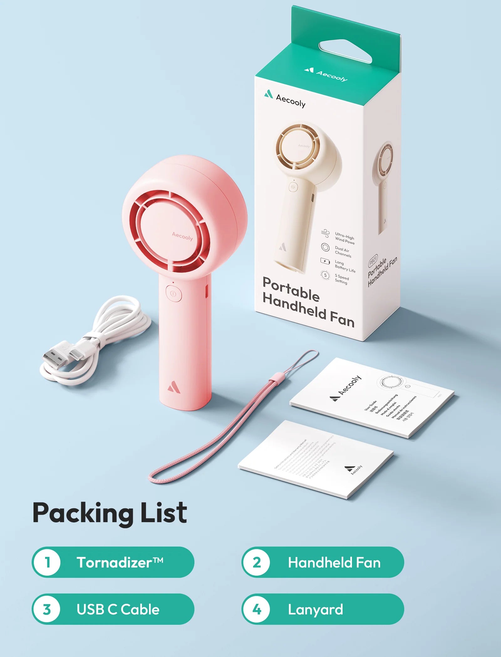 Aecooly Halo 01 Portable Handheld Fan