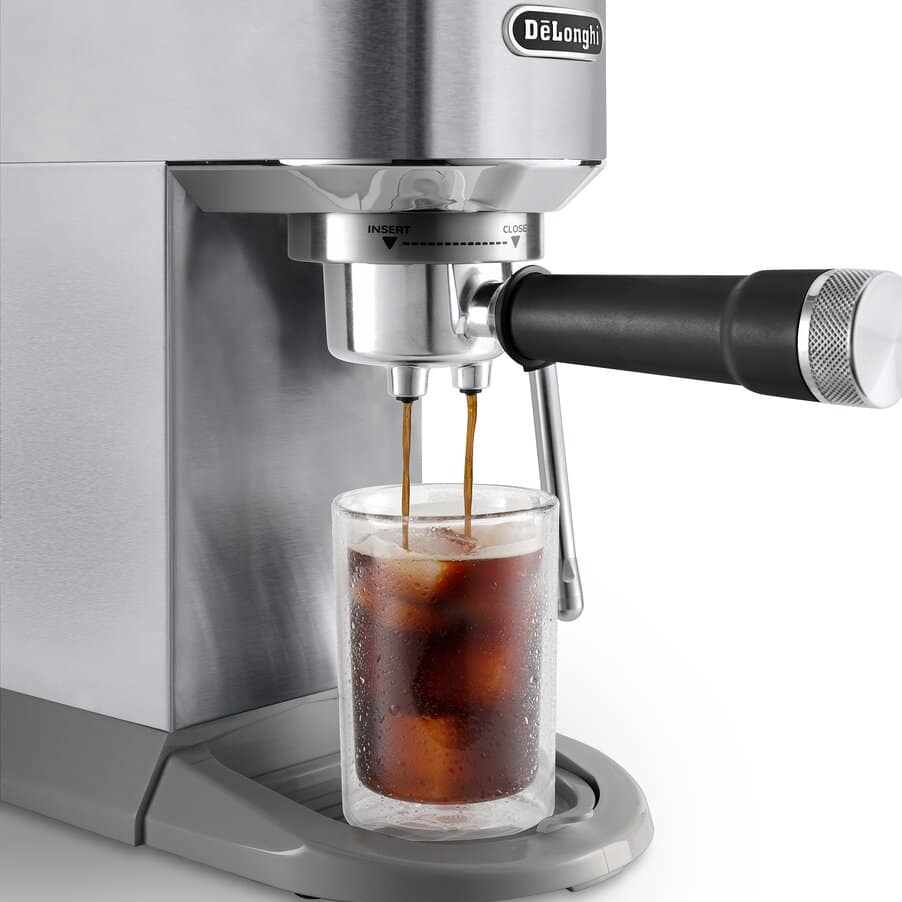 De'Longhi Dedica Duo compact slim design on kitchen countertop
