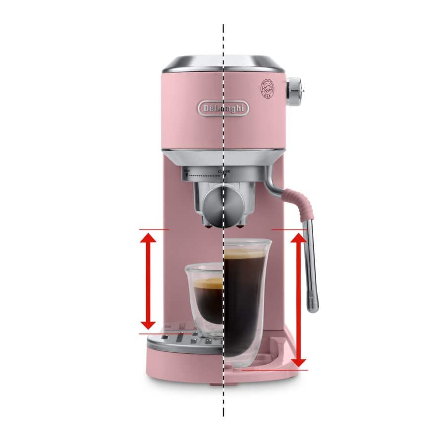De'Longhi Dedica Duo Espresso Machine EC890 in Rose, front view