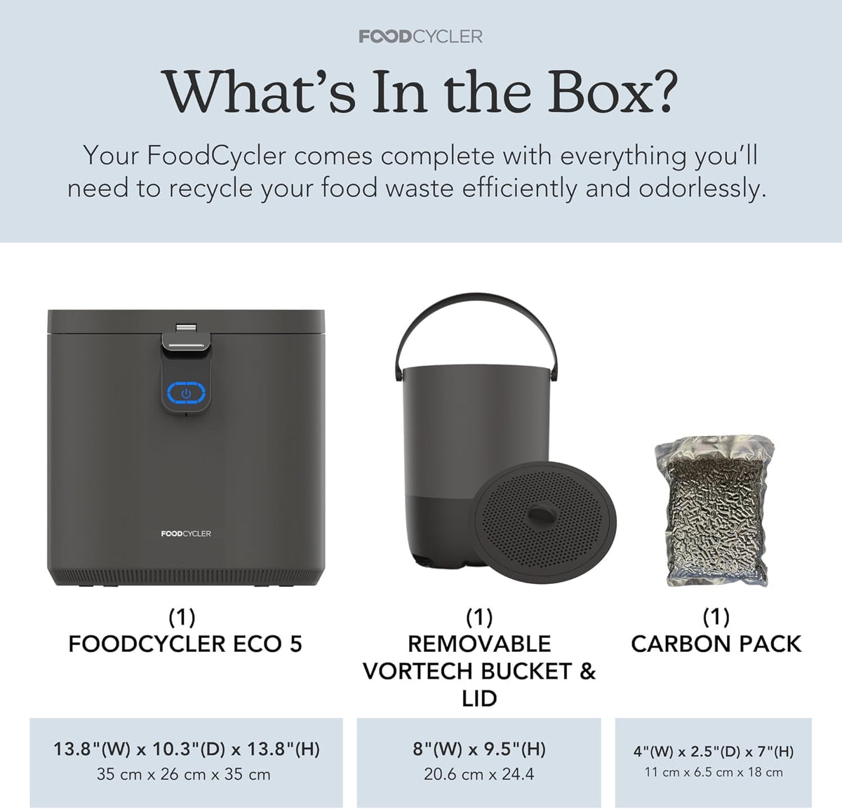 FoodCycler Eco 5 5L bucket capacity