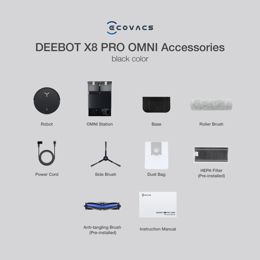 ECOVACS DEEBOT X8 PRO Omni (2 in 1 Robot Vacuum Cleaner & Mop)