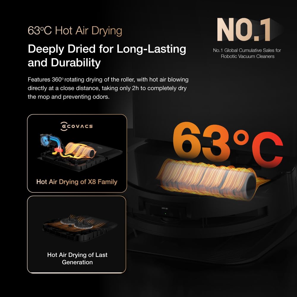 ECOVACS DEEBOT X8 PRO Omni (2 in 1 Robot Vacuum Cleaner & Mop)