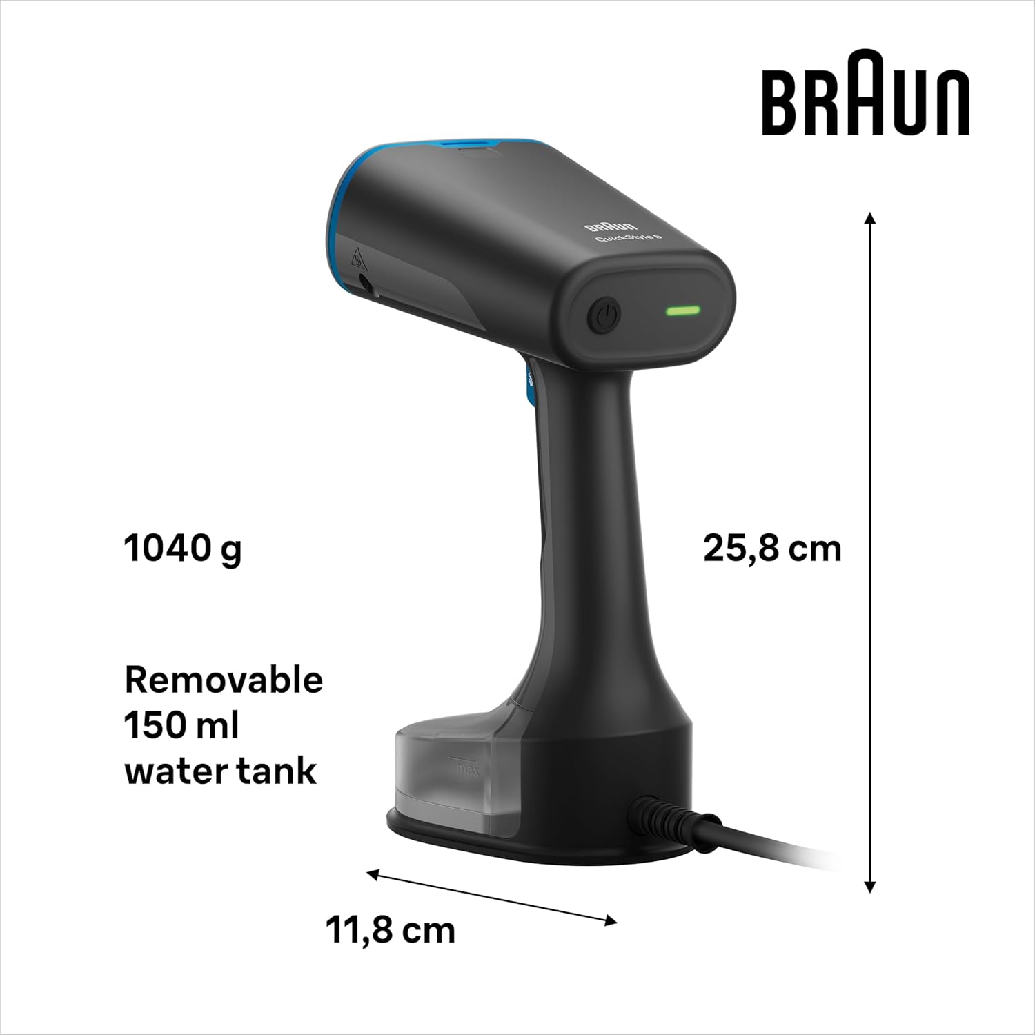 Braun QuickStyle 5 GS5031BL, Handheld Garment Steamer
