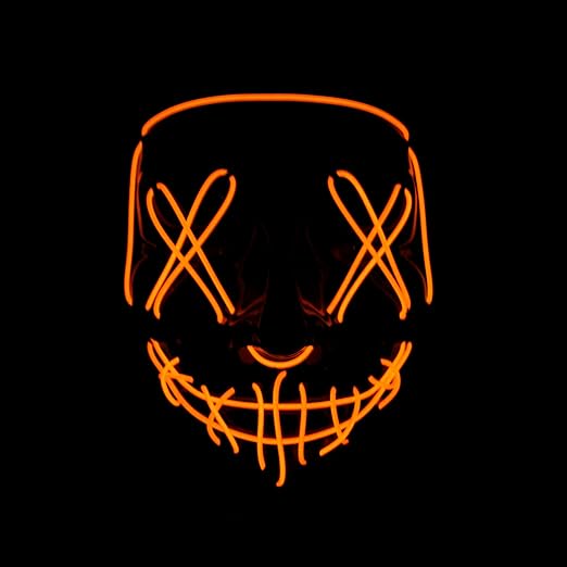 Hookaba Dark Dazzle LED Mask | Light Up Face Mask with Vibrant Neon Color