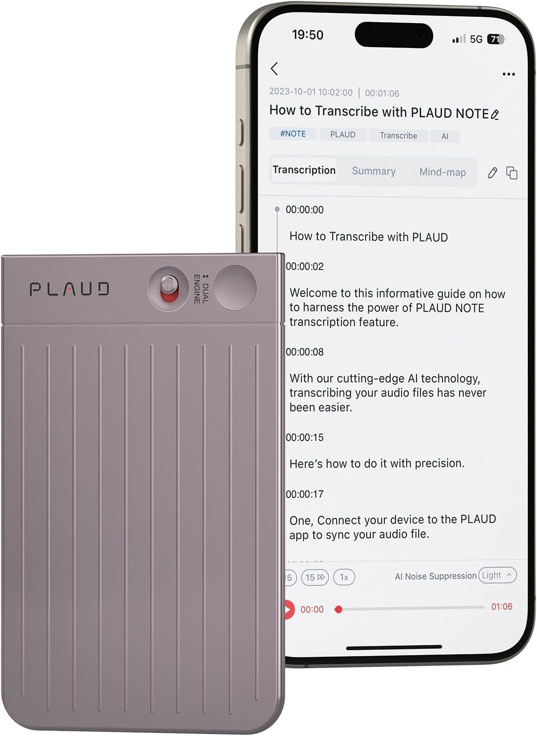 PLAUD NOTE ChatGPT Empowered AI Voice Recorder & Free GPT-4o Transcription & Summarization