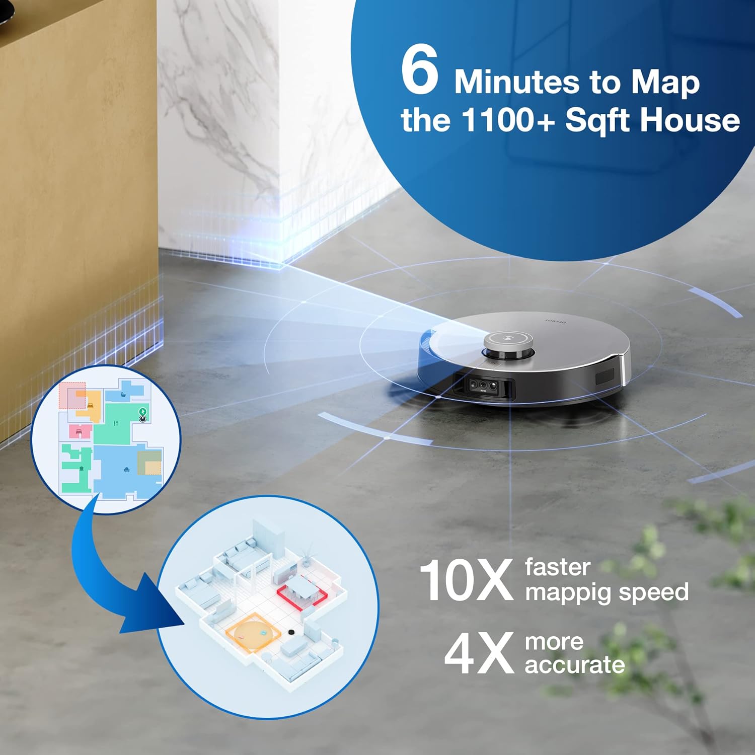 ECOVACS DEEBOT X1 Omni Robot Vacuum and Mop