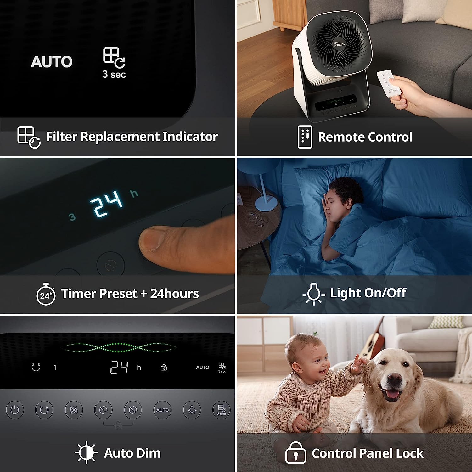 Coway Airmega AIM (AP-0623B) Air Purifier For Home