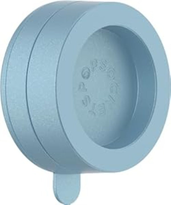 A PopSockets Suction Mount for MagSafe in a blue sigh color is shown against a plain background. The mount features a circular design with the PopSockets logo embossed on the inner surface. A small tab extends from the bottom, likely for easy removal or adjustment. The soft blue color gives the mount a calm and modern appearance.