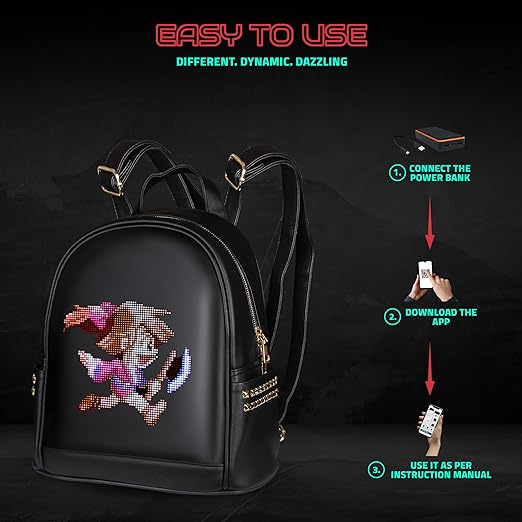 Hookaba Dazz Roll LED Backpack 14L | Smart Pixel Display Bag