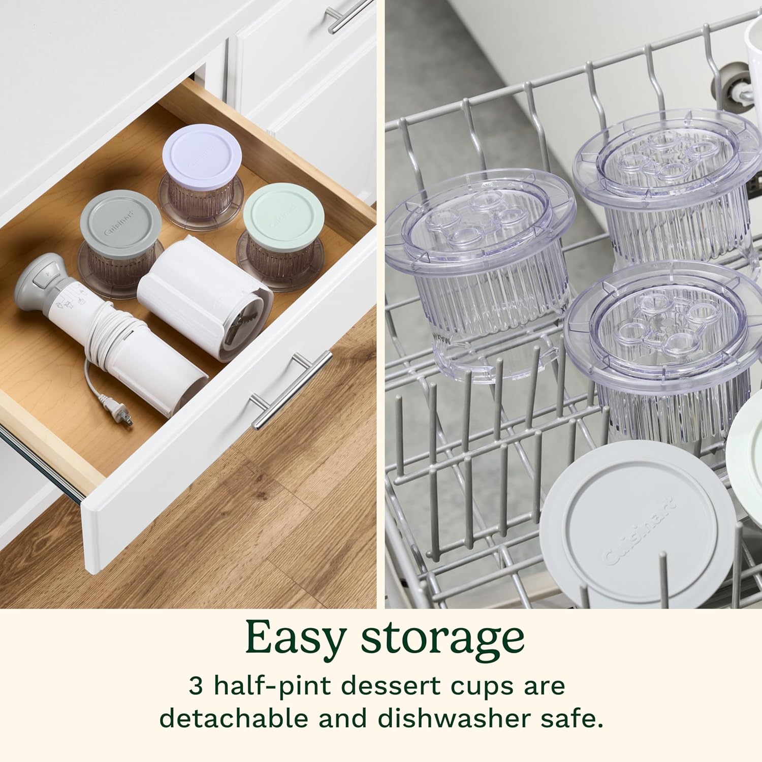 Cuisinart FastFreeze 5-in-1 Ice Cream, Milkshakes, Slushies, Sorbets and Mix-Ins, Freeze Wand, Two 0.5-Pint Mixing Cups with Lids, ICE-FD10