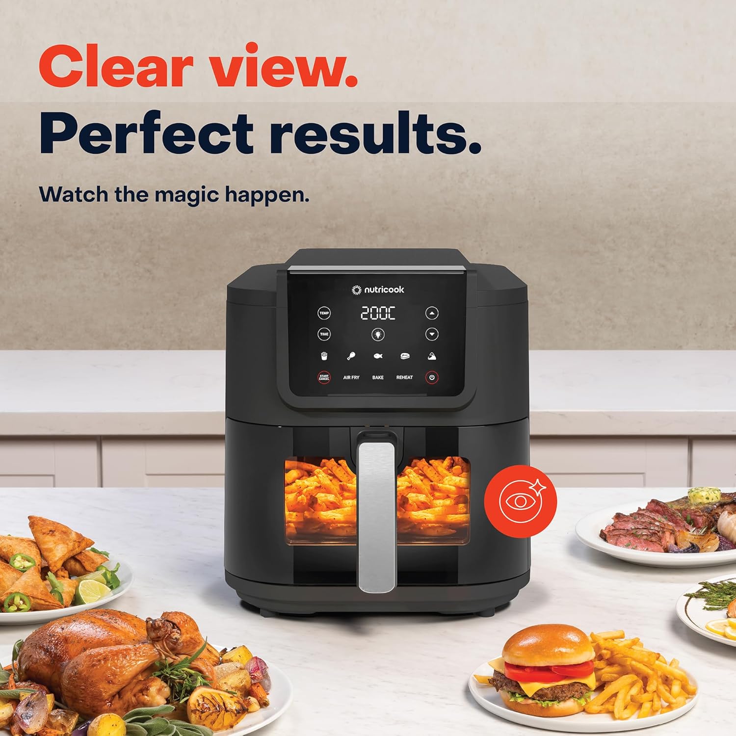 Nutricook 7.5 Litre Air Fryer Slim XL, 2025 New Launch