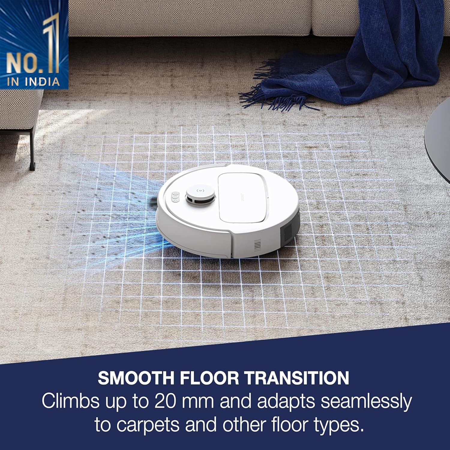 ECOVACS DEEBOT N30 White 2 in 1 Robot Vacuum Cleaner & Mop