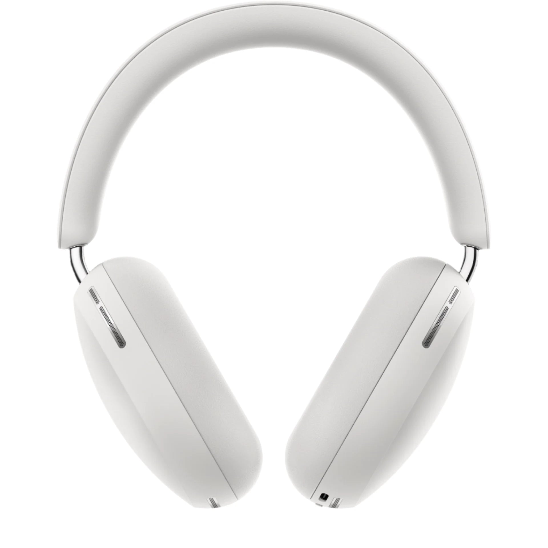 White Sonos wireless over-ear headphones featuring cushioned ear cups and sleek minimalist design for a premium listening experience.