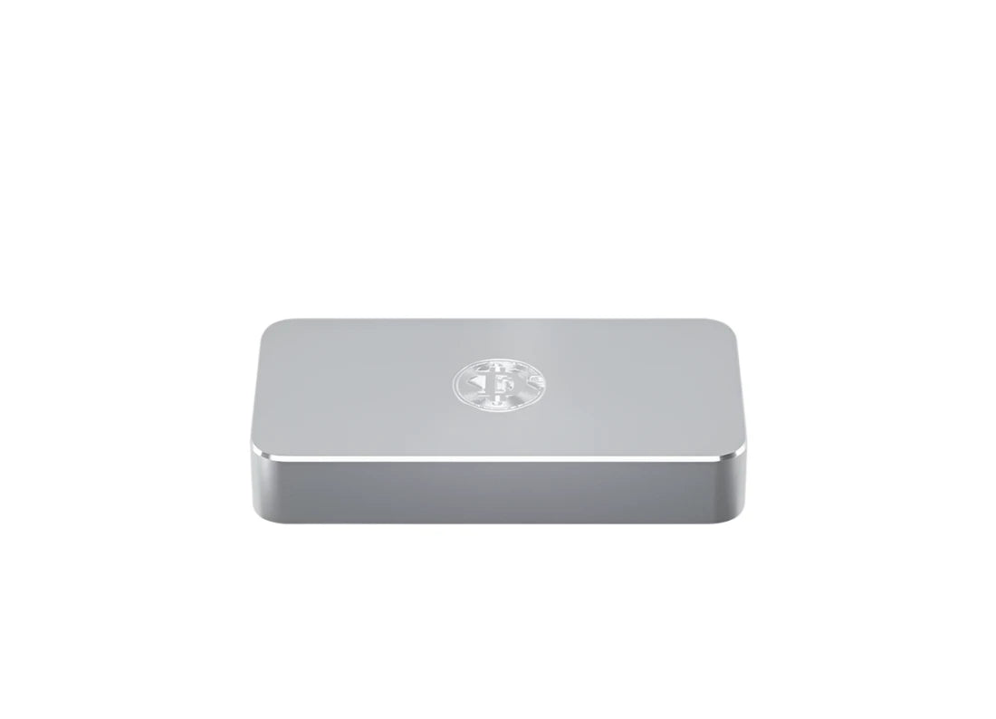 Deeper Connect Mini SE device with a sleek metallic finish, designed for secure and private decentralized internet access in a compact form factor.