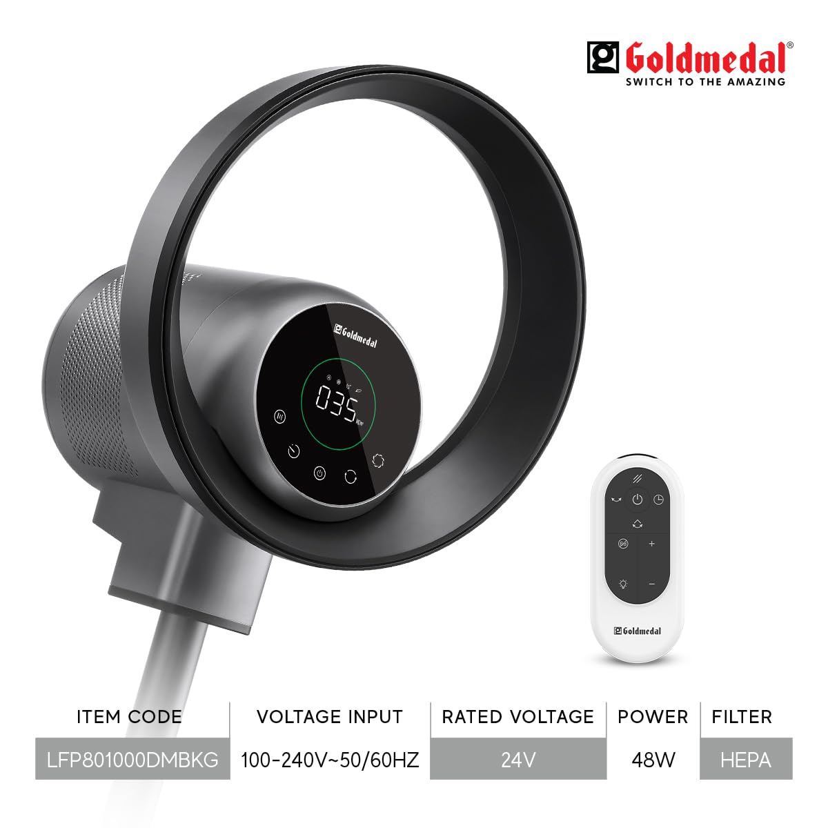 Goldmedal Oxyrich Air Purifier with Bladeless Fan