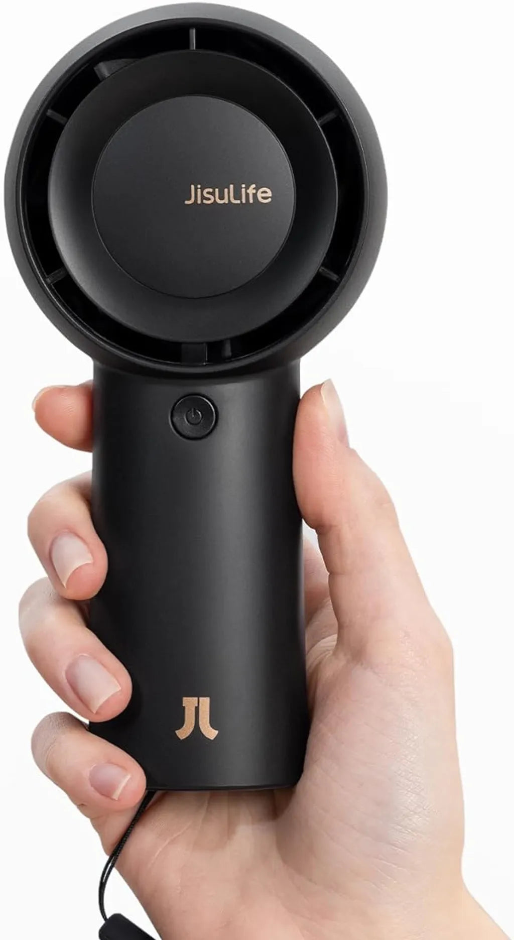 JisuLife handheld fan Life5 6000mAh, ergonomic and lightweight design, offering powerful airflow with portable convenience.