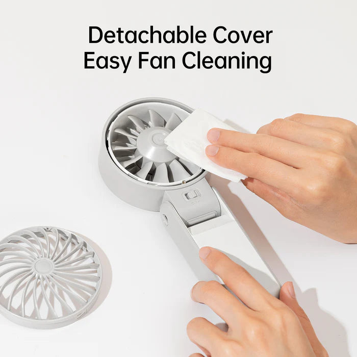 Jisulife portable fan with detachable cover for easy cleaning, ensuring optimal performance and hygiene.