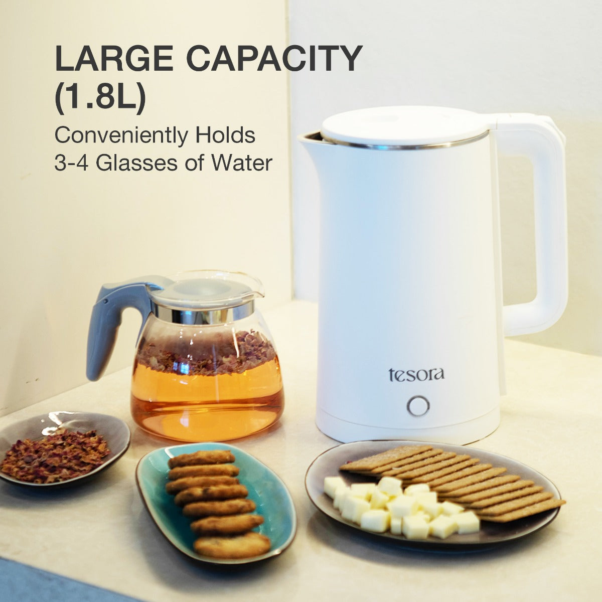 Tesora Large Premium Electric Kettle 1.8L