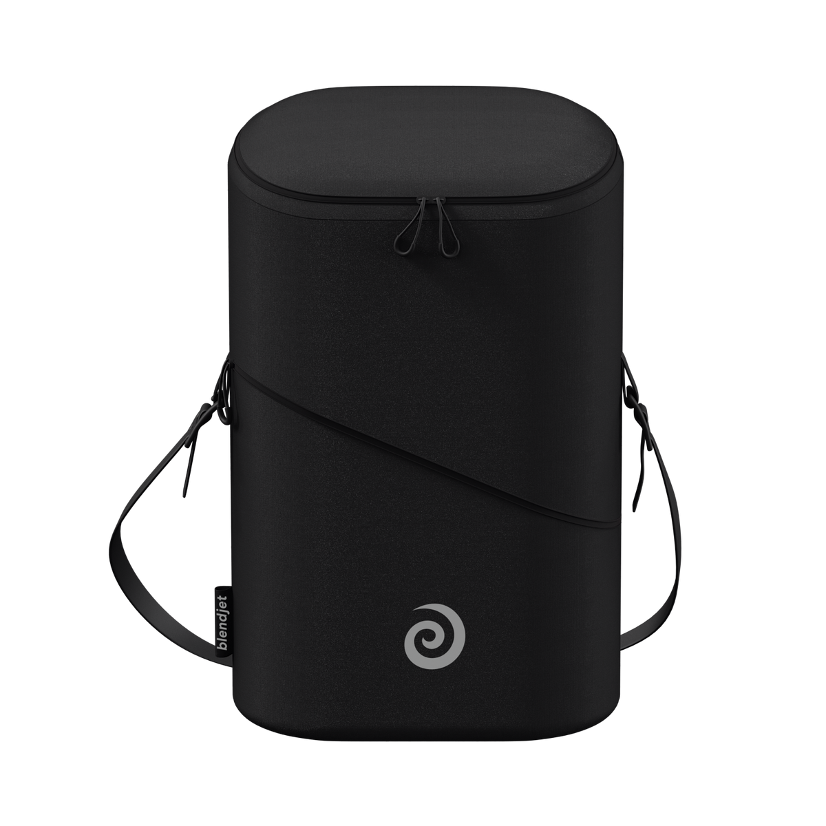 Blendjet Jetsetter Insulated Crossbody Bag in Black, white background