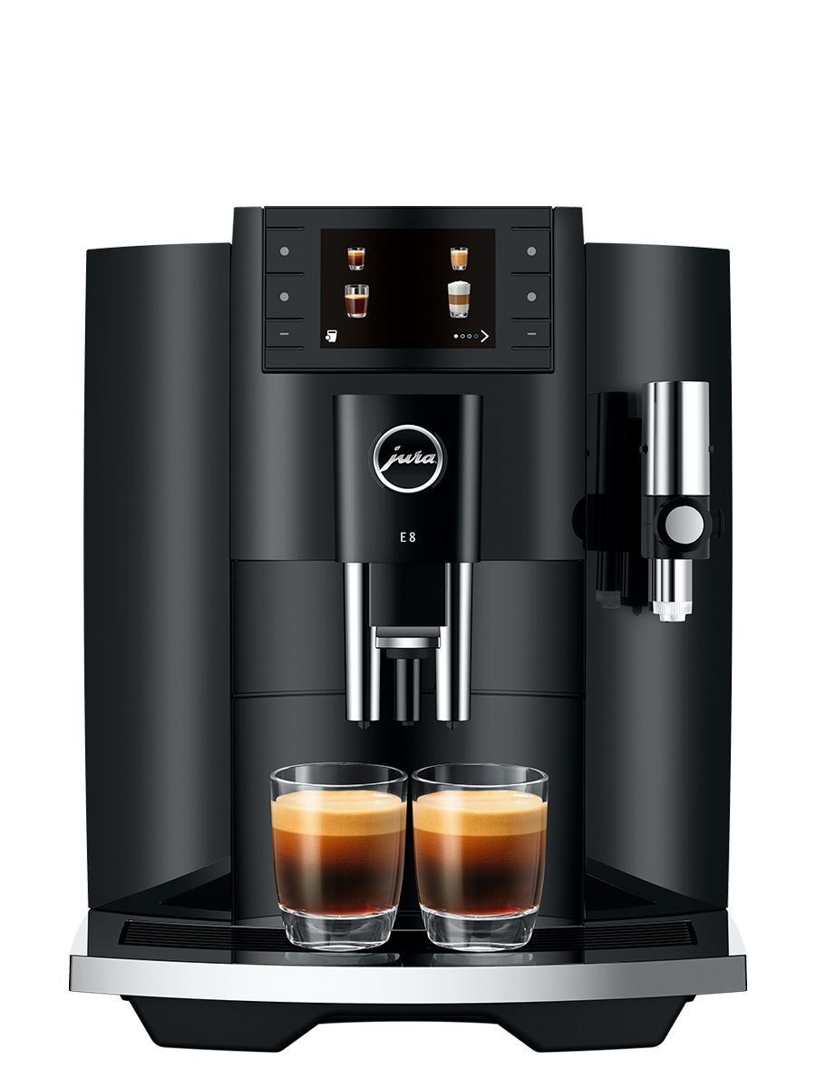 JURA E8 Piano Black Luxury Automatic Espresso Coffee Machine (INTC)