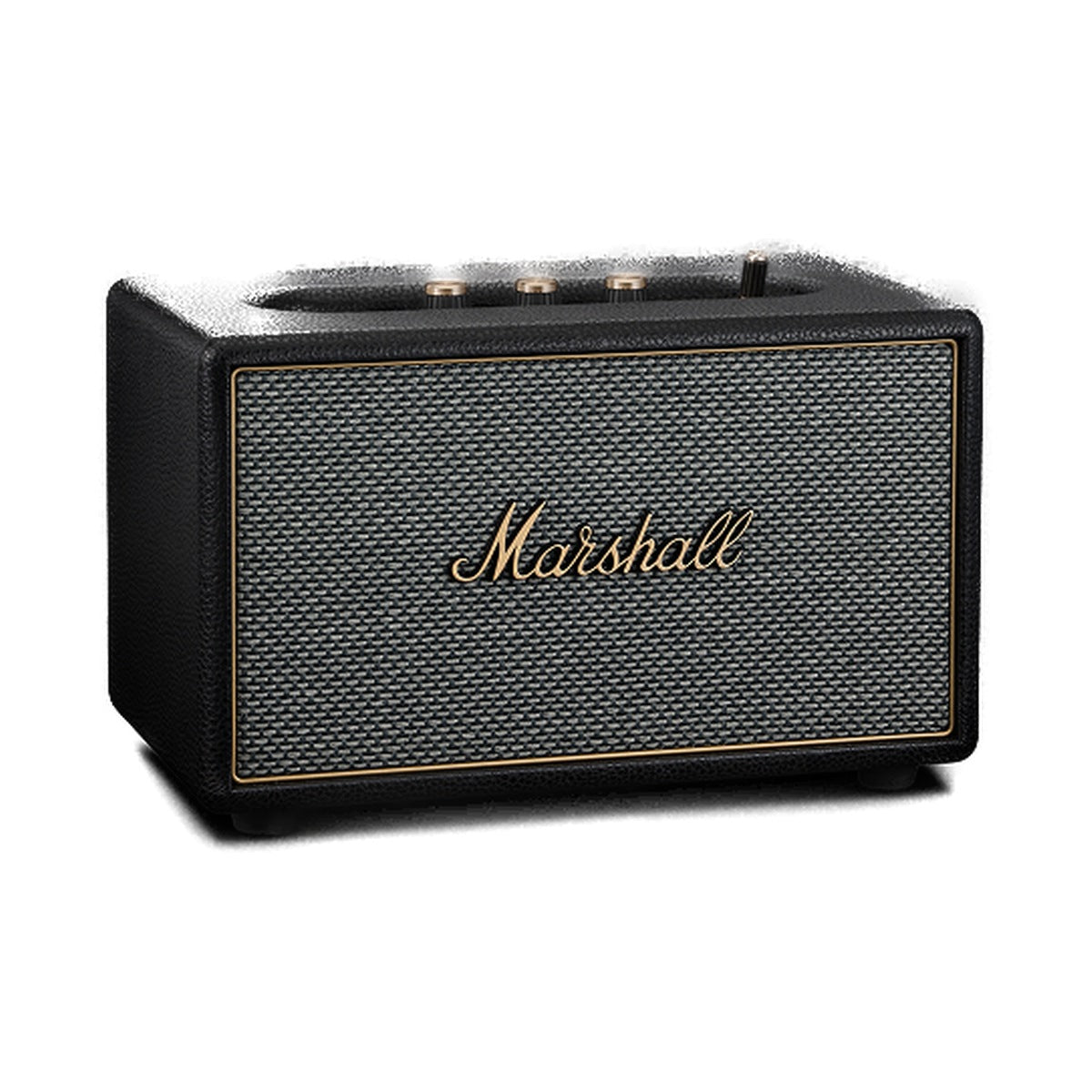 Marshall Acton IV Black Bluetooth home speaker, front view on white background